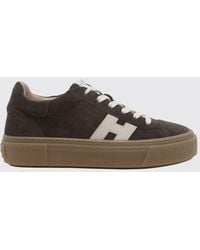 Hogan - Crosswind Suede Leather Platform Sneakers - Lyst