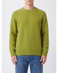 Drumohr - Crew-Neck Lambswool Jumper With Ribbed Trim - Lyst