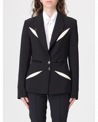 Elisabetta Franchi - Cut-Out Crêpe Single-Breasted Blazer - Lyst