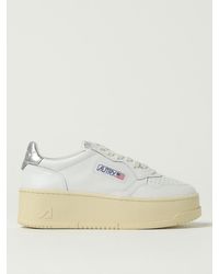 Autry - Elevated Sole Leather Upper Lace-Up Casual Sneakers - Lyst