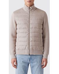 Herno - Padded Wool Flannel High Neck Zip-Up Cardigan - Lyst