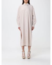 MC2 Saint Barth - Striped Cotton Casual Dress - Lyst