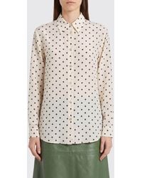 P.A.R.O.S.H. - Polka Dot Print Long-Sleeved Silk Shirt P.A.R.O.S.H - Lyst