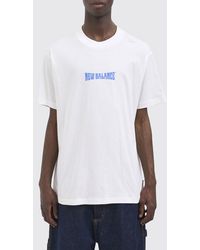 New Balance - Relaxed Fit Cotton T-Shirt With Contrast Logo Print - Lyst