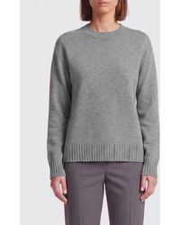 Fabiana Filippi - Virgin Wool Silk And Cashmere Crewneck Jumper With Monili - Lyst