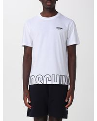 Moschino - Cotton Crew Neck T-Shirt With Contrast Logo - Lyst