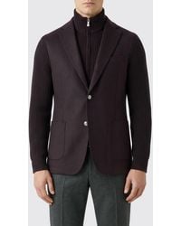 Eleventy - Single-Breasted Pure Wool Blazer With Peak Lapels And Patch Pockets - Lyst