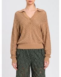 Twinset - Viscose Knit Polo Shirt - Lyst