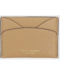 Tory Burch - Romy Hammered Leather Credit Card Holder - Lyst