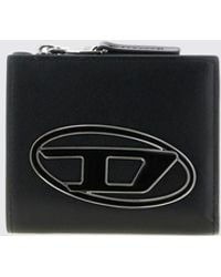 DIESEL - 1Dr Bi-Fold Leather Wallet Oval D - Lyst