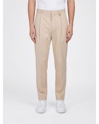 CASABLANCA - Slim Fit Pleated Stretch-Cotton Tailored Trousers - Lyst