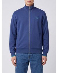 Fred Perry - Cotton Zip-Up Sweatshirt - Lyst