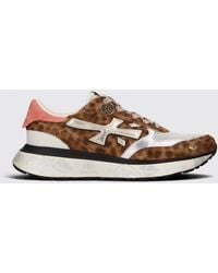 Premiata - Lauryn Animal Print Pony Hair Sneakers With Crystal Embellishments - Lyst