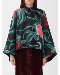 La DoubleJ - Blusa De Seda Make An Exit Con Estampado Floral - Lyst