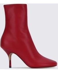 Jacquemus - Collant Lambskin Leather Ankle Boots With Stiletto Heel And Round Toe - Lyst