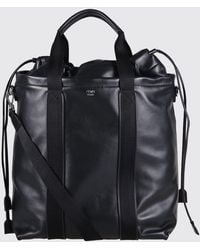 Fendi - Flux Calfskin Handbag With Drawstring And Shoulder Strap - Lyst