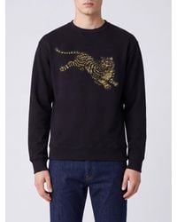 KENZO - Tiger Paris Relaxed Fit Cotton Crewneck Sweatshirt With Embroidery And Rhinestones - Lyst