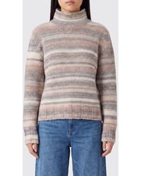 Kangra - Striped High-Neck Wool-Blend Sweater With Long Sleeves - Lyst