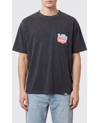 Represent - Crewneck Cotton-Hemp T-Shirt With Graphic Print And Patch Pocket - Lyst