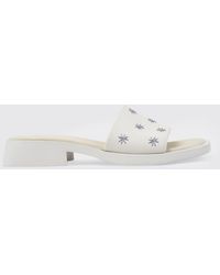 Camper - Dana Leather Sandals With Floral Embroidery - Lyst