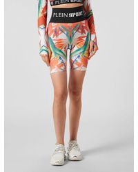 Philipp Plein - High-Waisted Tropical Print Cycling Shorts - Lyst