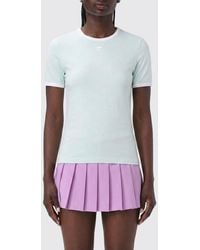 Courreges - Courr&Egrave	Ges Cotton T-Shirts With Mini Logo - Lyst