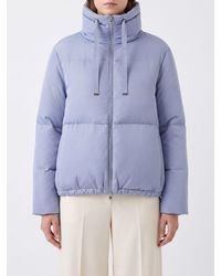 Herno - Short Water-Repellent Nylon Down Jacket With Funnel Neck And Hem Drawstring - Lyst