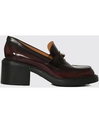 Tod's - Penny-Loafer Aus Gebürstetem Leder Mit Metallischem Logo Und Mittlerem Absatz - Lyst