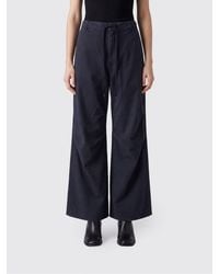 MM6 by Maison Margiela - Wide Leg Cotton Trousers With Drawstring Waist - Lyst
