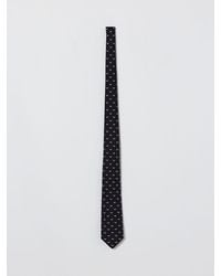 Emporio Armani - Silk Tie With Monogram - Lyst