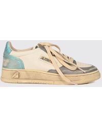 Autry - Medalist Low Super Vintage Bicolour Leather Trainers With Worn Effect - Lyst