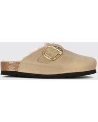 Birkenstock - Boston Big Buckle Oiled Leather Mules With Shearling Lining - Lyst
