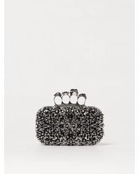 McQueen - Clutch Carnation Knuckle Con Four Ring Gioiello - Lyst