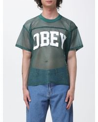 Obey - Mesh T-Shirt With Logo - Lyst