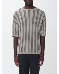 Emporio Armani - Cotton And Silk Crew Neck Sweater - Lyst