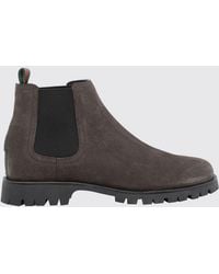 Gucci - Suede Chelsea Boots With Web Detail And Lug Sole - Lyst
