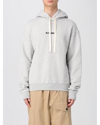 Jil Sander - Felpa Con Cappuccio E Logo - Lyst