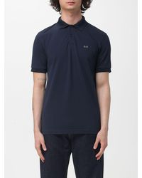 Sun 68 - Cotton Logo Polo Shirt - Lyst