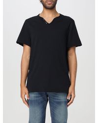Zadig & Voltaire - T-shirt Monastir con collo henley - Lyst