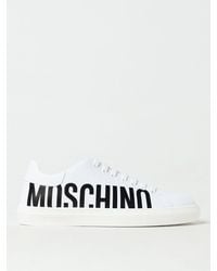 Moschino - Sneakers in pelle con logo - Lyst