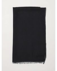 Emporio Armani - Cotton Blend Stole With Eagle Jacquard - Lyst