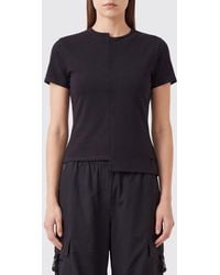 Y-3 - Short-Sleeved Cotton T-Shirt With Asymmetrical Hem - Lyst