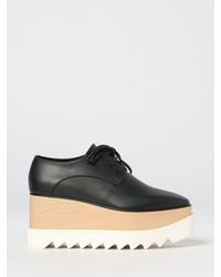 Stella McCartney - Elyse Wedge Derby Shoes - Lyst
