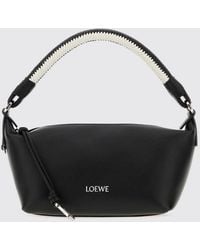 Loewe - Cala Lambskin Handbag With Braided Handle And Charm - Lyst