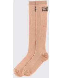 MM6 by Maison Margiela - Stretch Ribbed Cotton Socks - Lyst