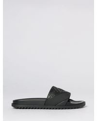 Fendi - Diagonal Rubber Sliders With Embossed Ff Monogram - Lyst