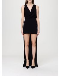 Elisabetta Franchi - Asymmetric Viscose Dress - Lyst