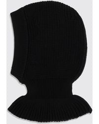 Lemaire - Ribbed Merino Wool Balaclava For A Casual Look - Lyst
