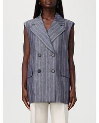 Max Mara - Ballò Pinstriped Linen Vest - Lyst