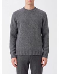 Kangra - Wool And Cashmere Blend Crewneck Jumper With Ribbed Trims - Lyst